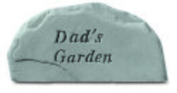 Dad's Garden Engraved Stone