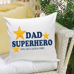 Dad Superhero Personalized Pillow