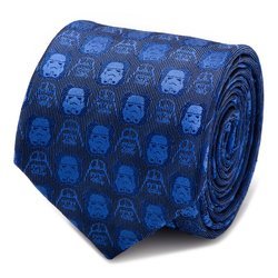 Darth Vader and Stormtrooper Blue Men's Tie