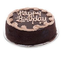 David's Cookies Chocolate Fudge Birthday Cake 10"