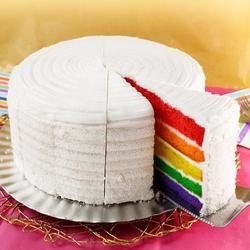 David's Cookies Rainbow Layer Cake