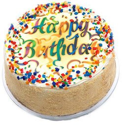 David's Cookies Vanilla Birthday Cake 7"
