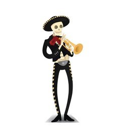 Day of The Dead Mariachi Cardboard Cutout