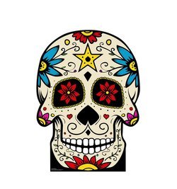 Day of The Dead Skull Cardboard Cutout