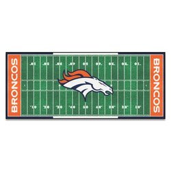 Denver Broncos Football Field Runner Rug