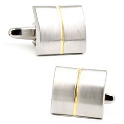 Divided Two Tone Square Cufflinks