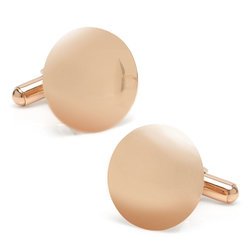 Dome Rose Gold Stainless Steel Cufflinks