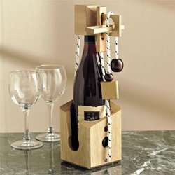 Don't Break The Bottle Wooden Wine Puzzle