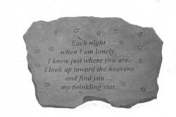 Each night when I am lonely Memorial Stone
