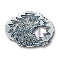 Eagle (Diamond Cut and Cutout) Antiqued Belt Buckle