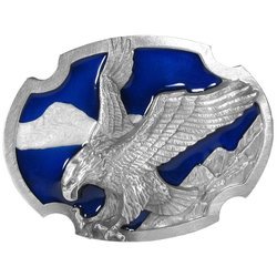 Eagle Landing Enameled Belt Buckle