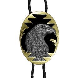 Eagle Profile Gold Vivatone Bolo Tie