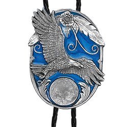 Eagle with Nickel Large Bolo Tie
