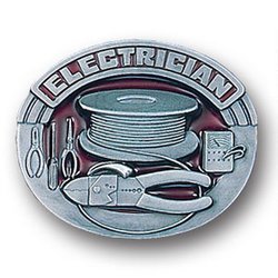 Electrician Enameled Belt Buckle