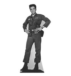 Elvis Presley Army Fatigues Talking Cardboard Cutout