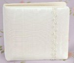 Embroidered Gold Trim Moire Collection Guest Book