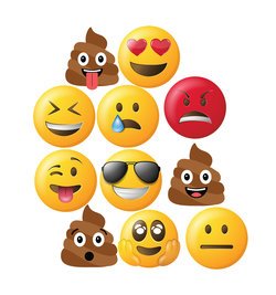 Emoji Faces Cardboard Cutout