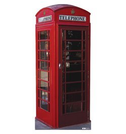 English Phone Booth Cardboard Cutout