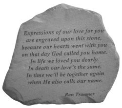 Expressions of our love Memorial Stone