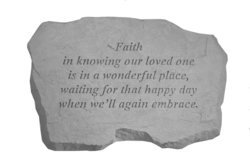 Faith is knowing Engraved Stone