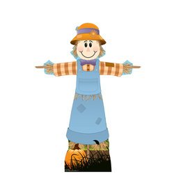 Female Scarecrow Cardboard Cutout