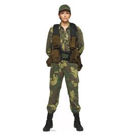 Female Soldier Cardboard Cutout