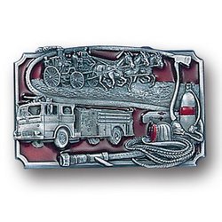 Fire Fighting Enameled Belt Buckle