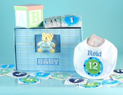 First 12 Months Keepsake Gift - Baby Boy