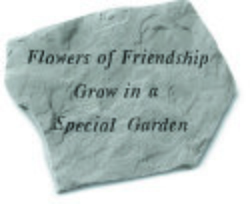 Flowers of friendship Garden Stone