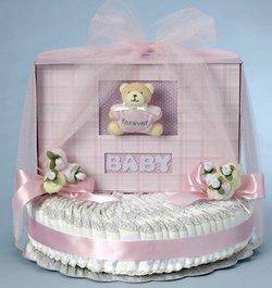 Forever Baby Book Girl Diaper Cake Gift
