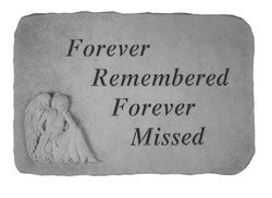 Forever Remembered Engraved Angel Stone