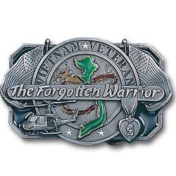 Forgotten Warrior Enameled Belt Buckle