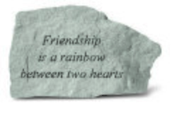 Friendship is a rainbow Engraved Stone