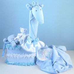 Gentle Giraffe Diaper Cake Baby Boy Gift