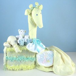 Gentle Giraffe Diaper Cake Baby Shower Gift