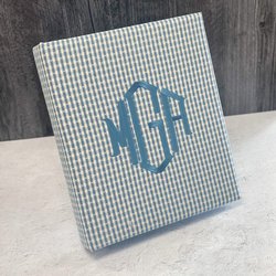 Gingham Check Personalized Baby Memory Book