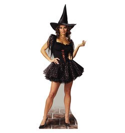 Glitter Witch Cardboard Cutout