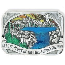 Glory of the Lord Enameled Belt Buckle