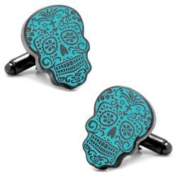 Glow-in-the-Dark Day of the Dead Cufflinks