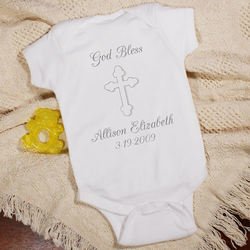 God Bless Personalized Baby Romper