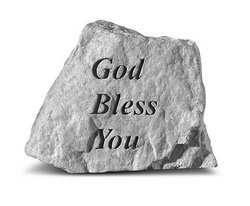 God Bless You Engraved Stone