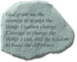God grant me the serenity Engraved Stone
