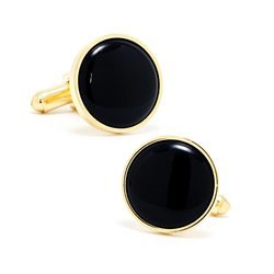 Gold and Onyx Cufflinks