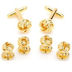 Gold Knot Stud Set