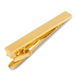 Gold Pinstripe Tie Clip