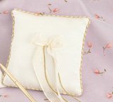Gold Trimmed Satin Collection Ring Pillow