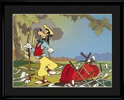 Goofy Picture Lithograph - "Choosing The Right Club"