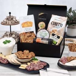 Gourmet Cheese and Cracker Gift Box - Black