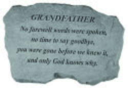 GRANDFATHER No farewell words Memorial Stone