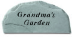 Grandma's Garden Engraved Stone